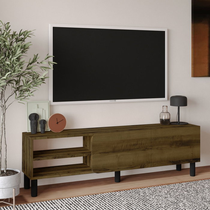 Hanah Home Soporte para TV River - Nogal Antiguo